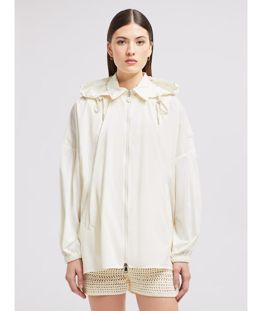 MONCLER Белая полиамидовая куртка, фото 4