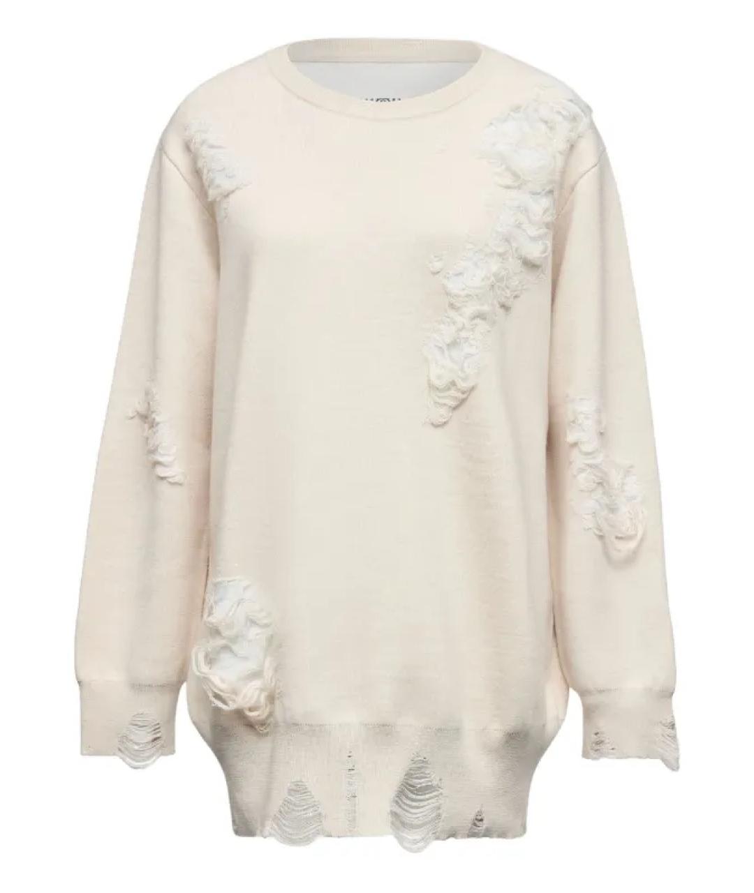 MM6 MAISON MARGIELA Белый шерстяной джемпер / свитер, фото 1