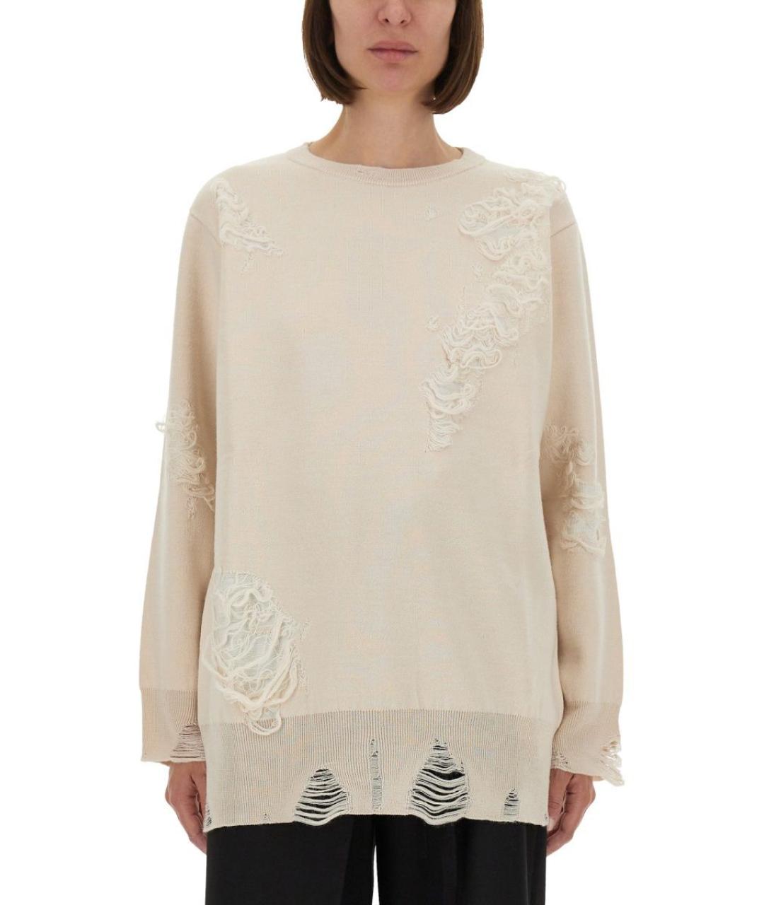 MM6 MAISON MARGIELA Белый шерстяной джемпер / свитер, фото 2