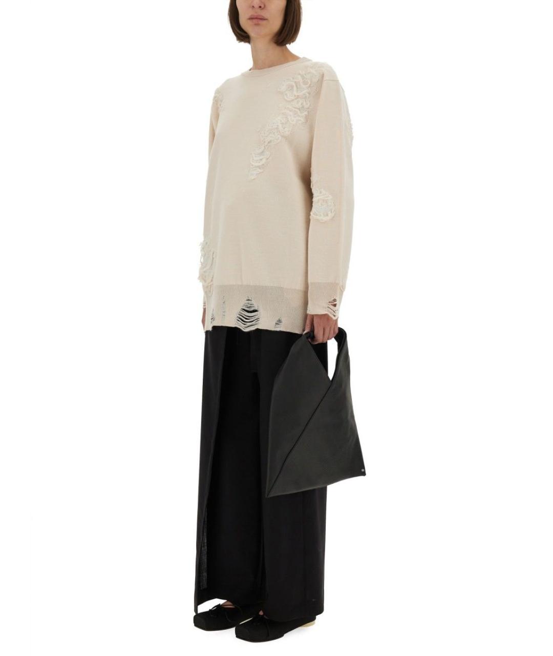 MM6 MAISON MARGIELA Белый шерстяной джемпер / свитер, фото 3