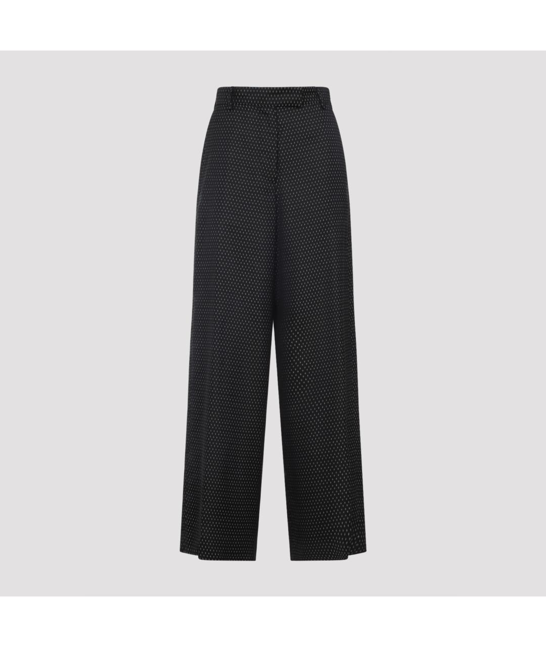 DRIES VAN NOTEN Черные вискозные прямые брюки, фото 2