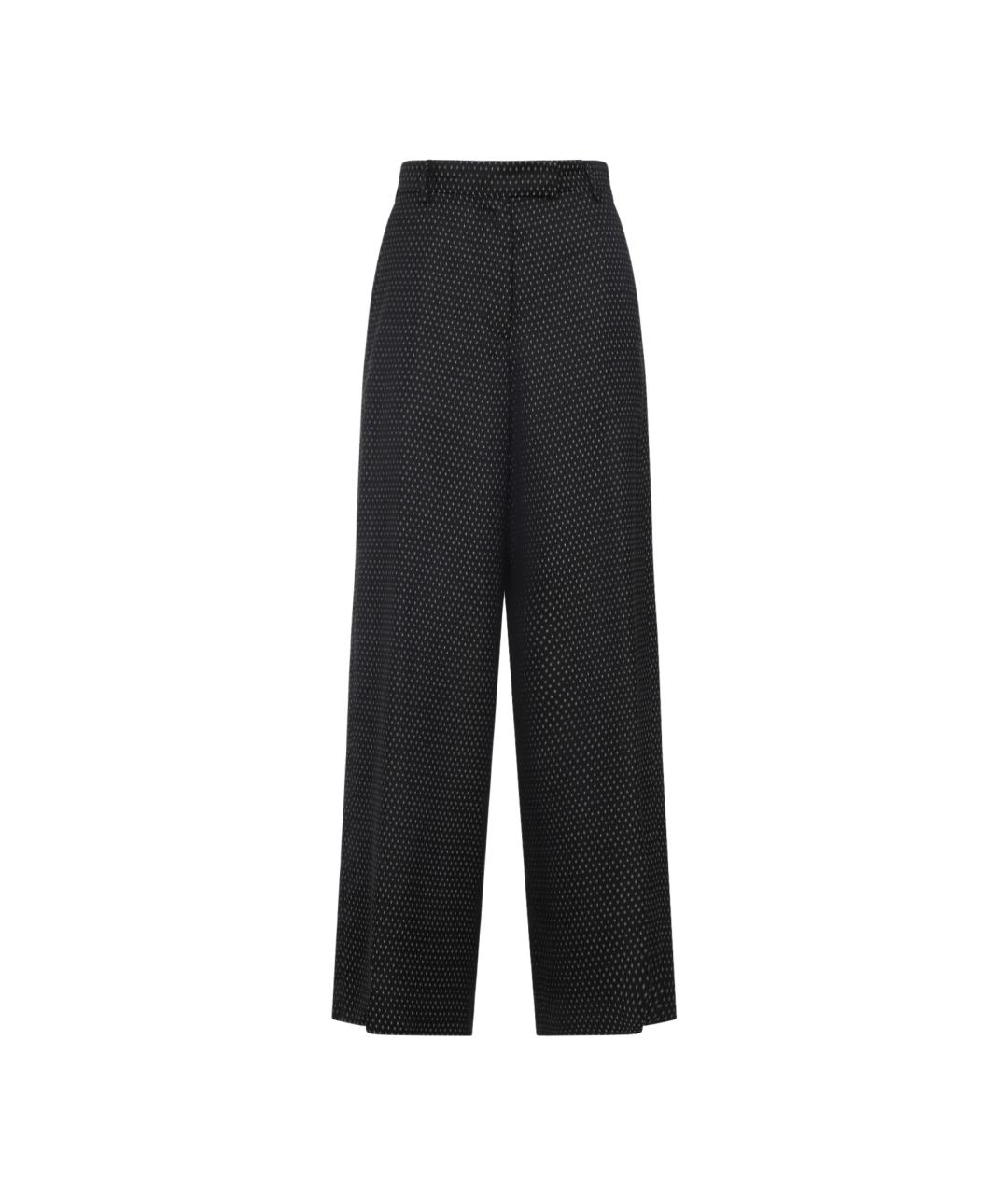 DRIES VAN NOTEN Черные вискозные прямые брюки, фото 1