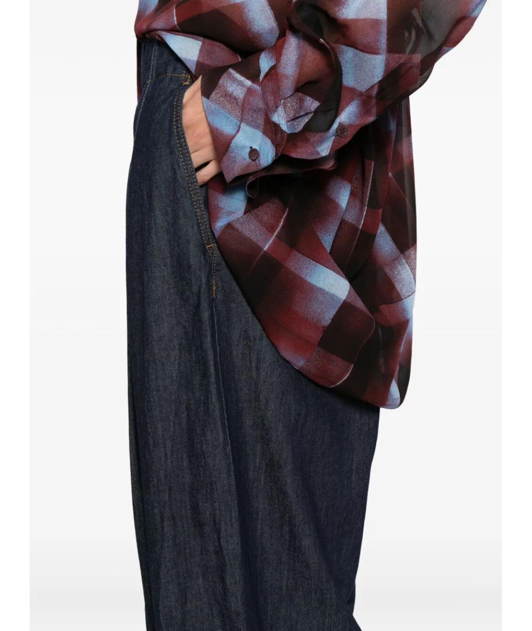 DRIES VAN NOTEN Синие деним брюки широкие, фото 4