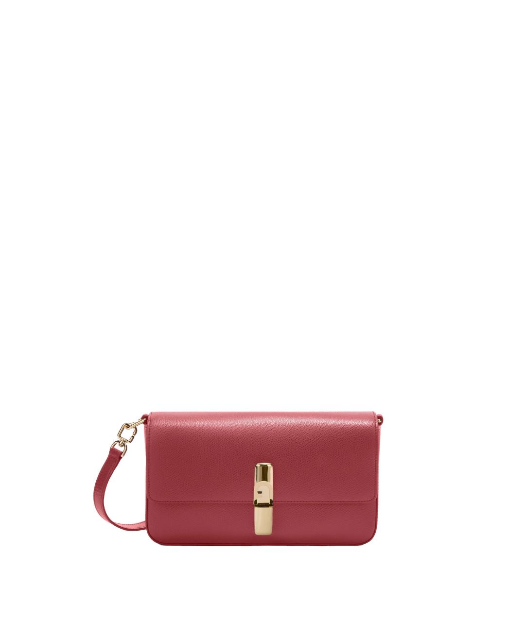FURLA Бордовая кожаная сумка через плечо, фото 1