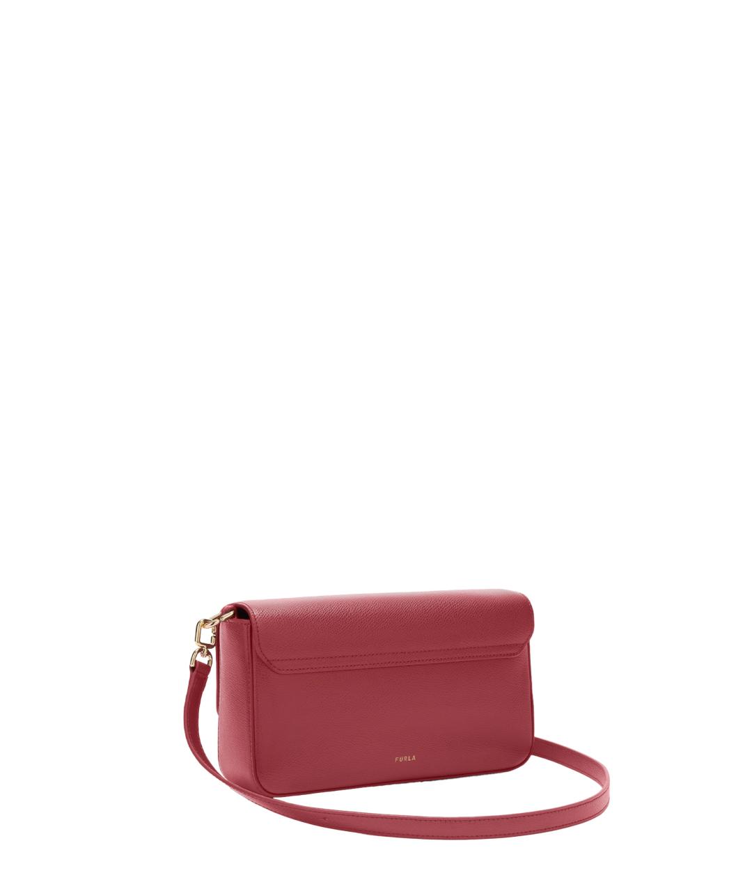 FURLA Бордовая кожаная сумка через плечо, фото 2