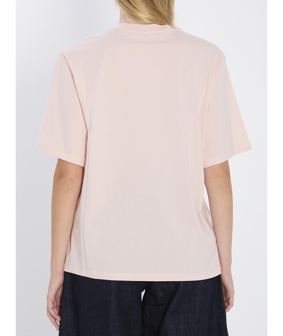 CELINE Розовая хлопковая футболка, фото 5