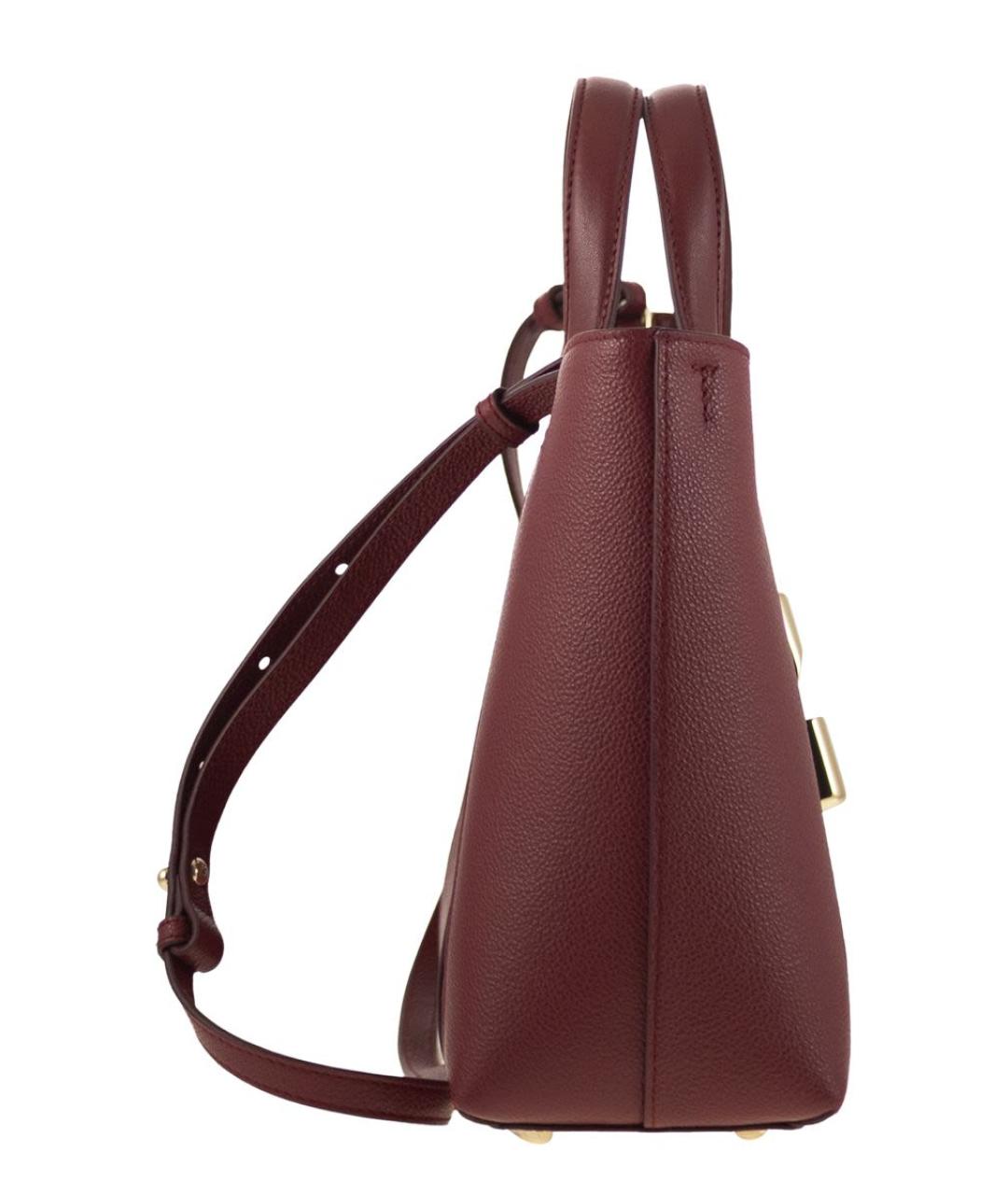 FURLA Бордовая кожаная сумка тоут, фото 3