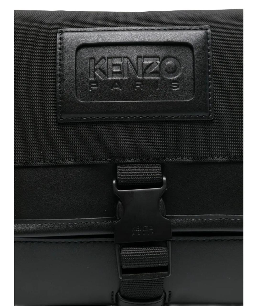KENZO Черная синтетическая сумка через плечо, фото 2