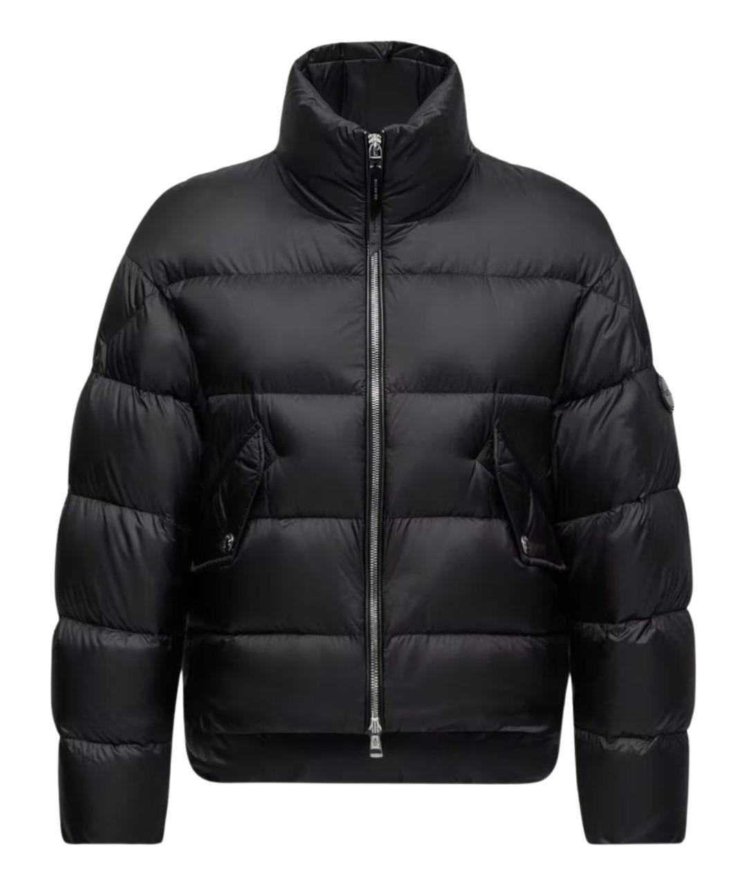 MONCLER Черный полиэстеровый пуховик, фото 1