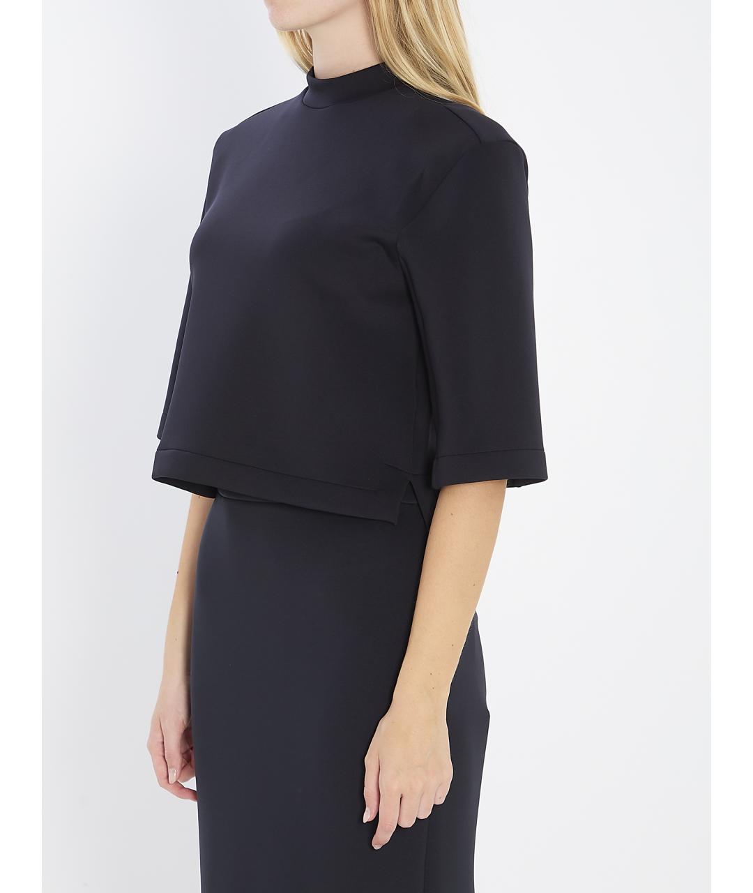 MONCLER Черная полиэстеровая футболка, фото 3