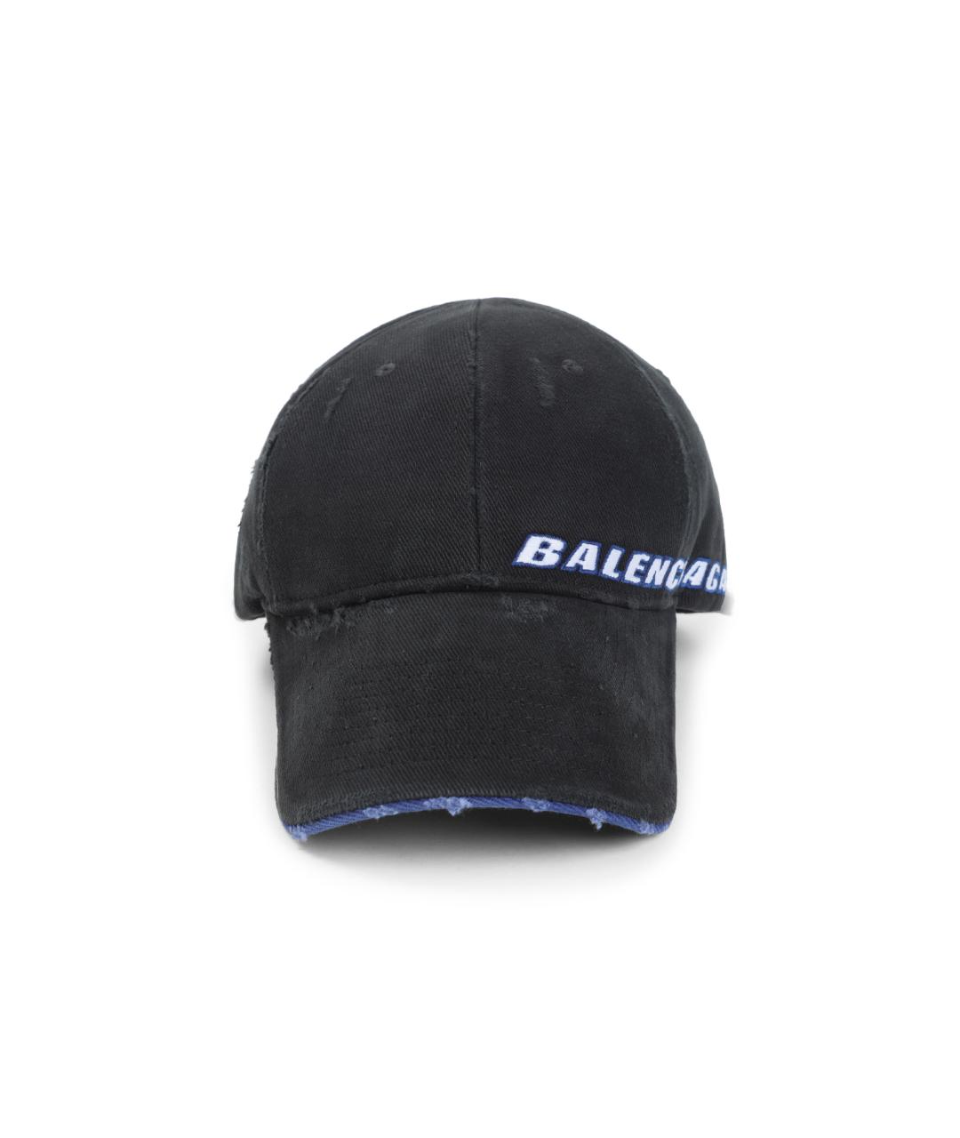 BALENCIAGA Черная хлопковая кепка/бейсболка, фото 1