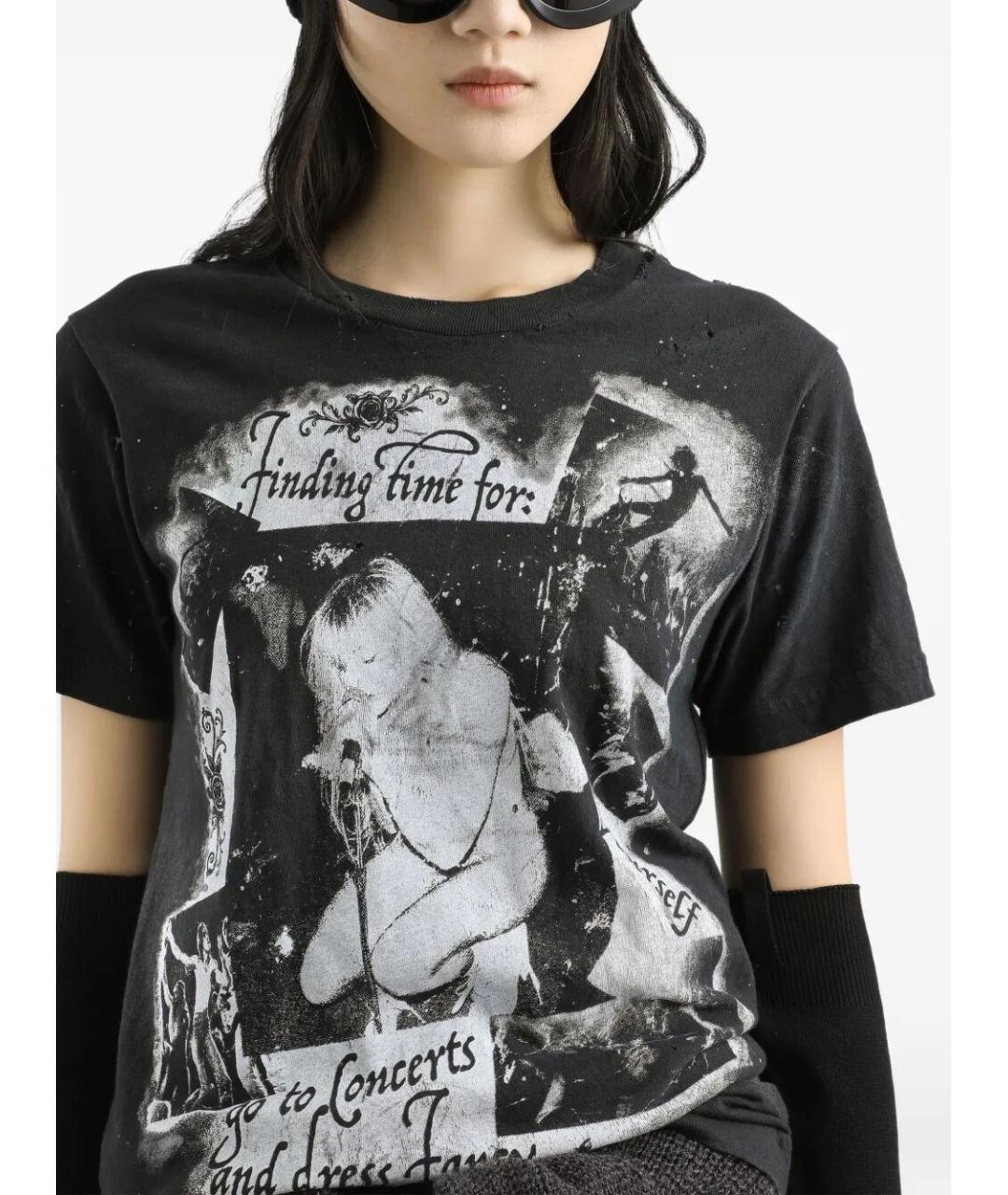 DOLCE&GABBANA Черная хлопковая футболка, фото 6