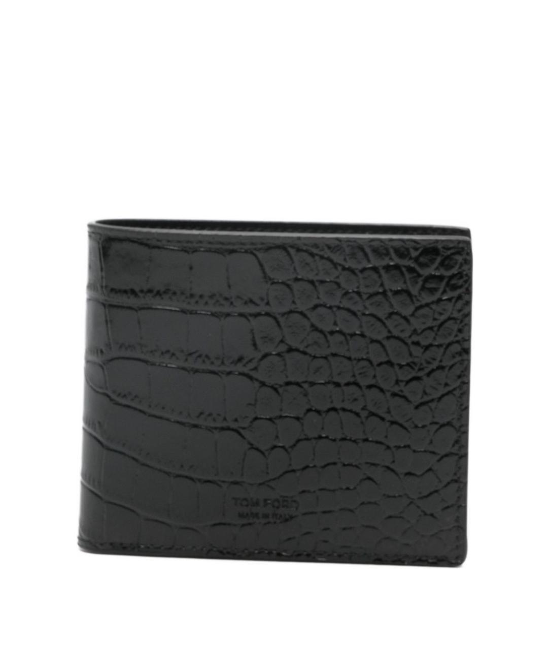 TOM FORD Черный кожаный кошелек, фото 1
