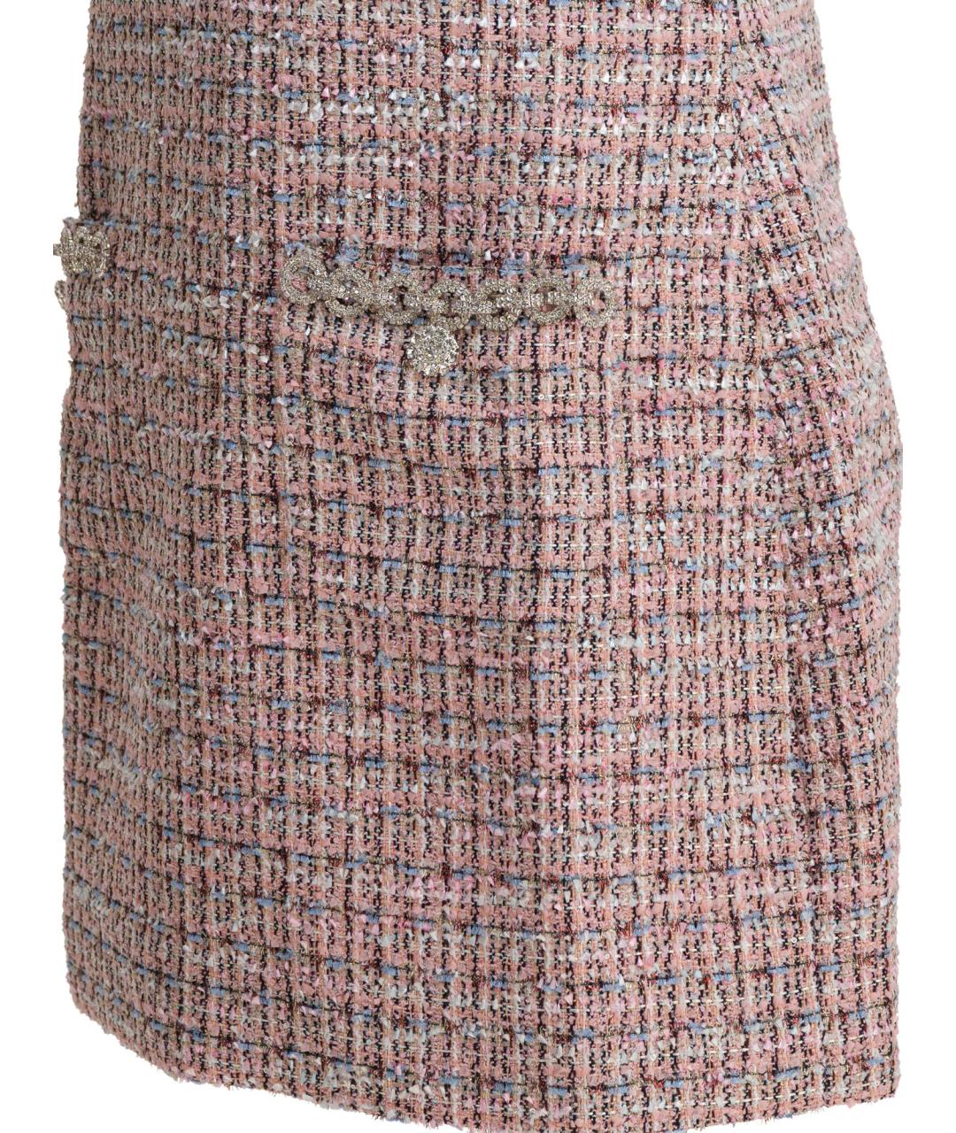 SELF-PORTRAIT Розовое полиэстеровое повседневное платье, фото 4