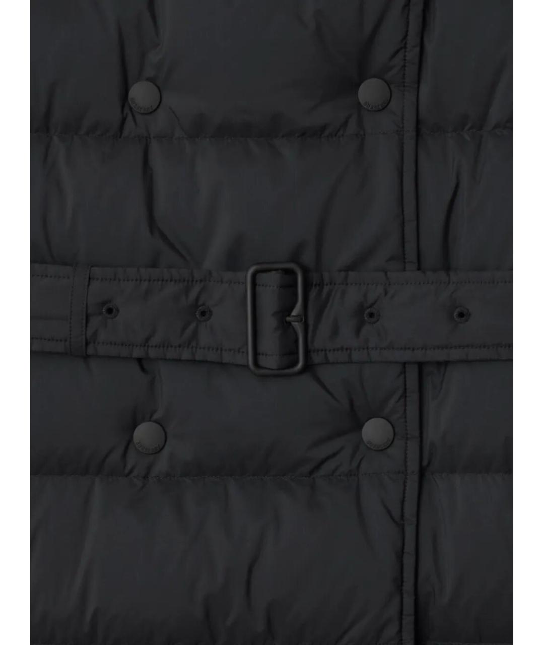 BURBERRY Черный полиамидовый пуховик, фото 2