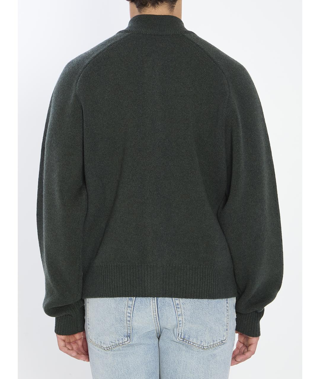 JACQUEMUS Зеленый шерстяной кардиган, фото 5