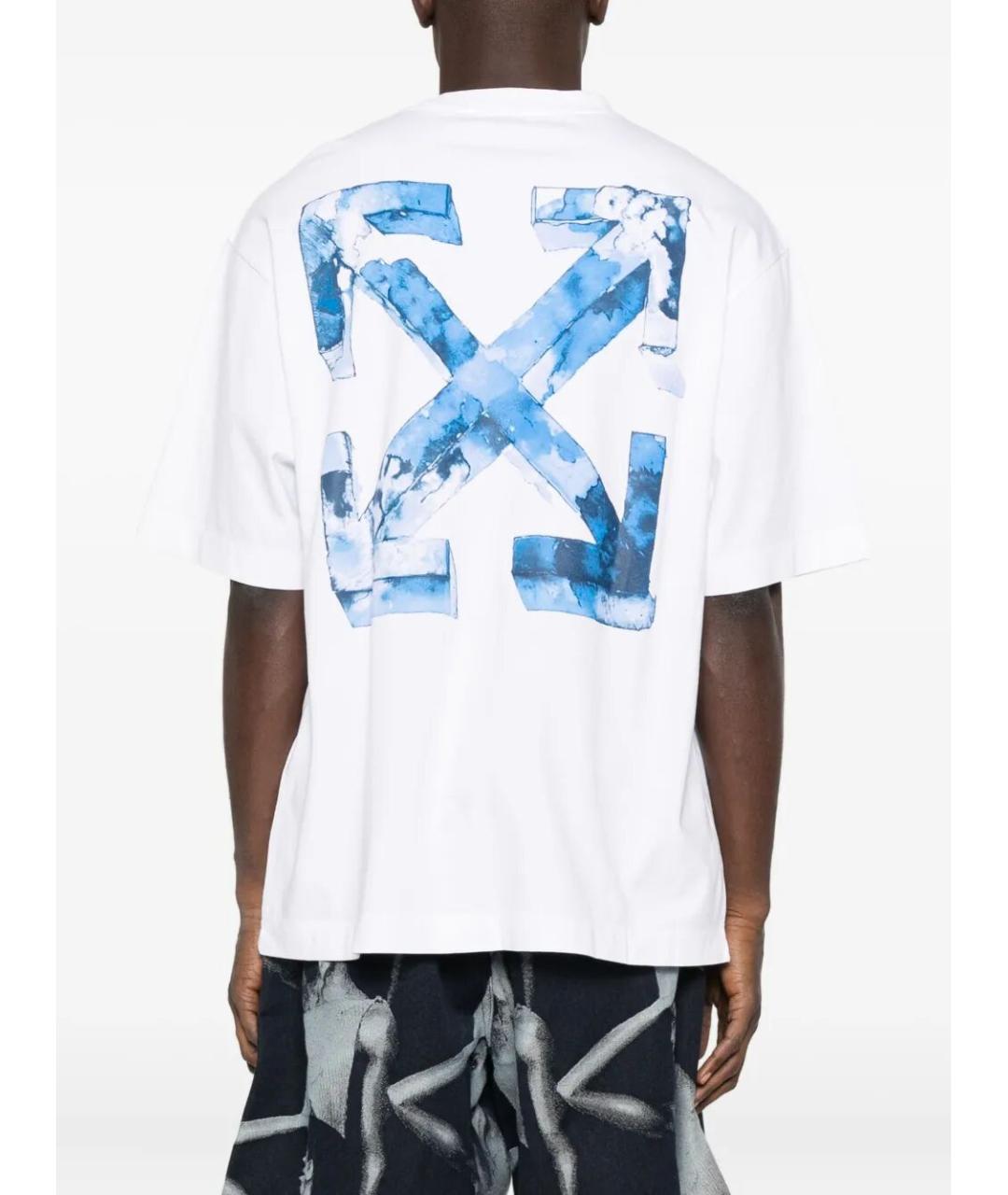 OFF-WHITE Белая хлопковая футболка, фото 2