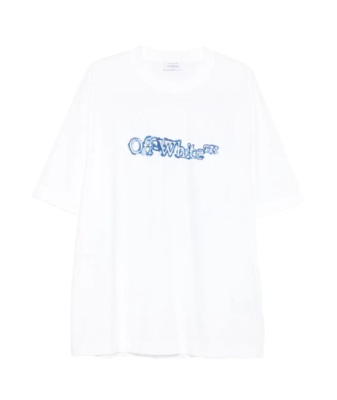 OFF-WHITE Белая хлопковая футболка, фото 1