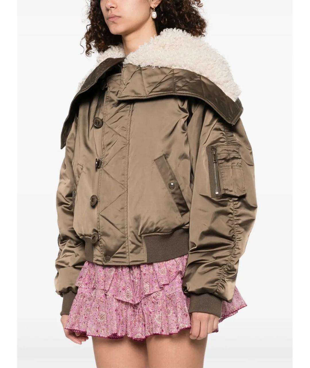 ISABEL MARANT Хаки полиэстеровая куртка, фото 4