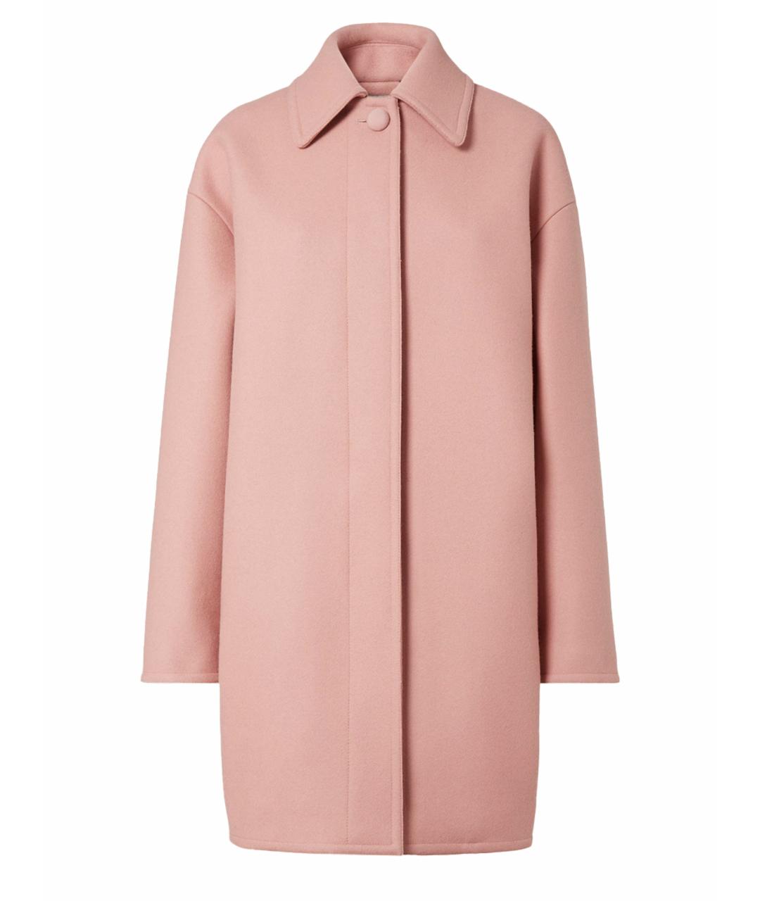 FENDI Розовое шерстяное пальто, фото 1