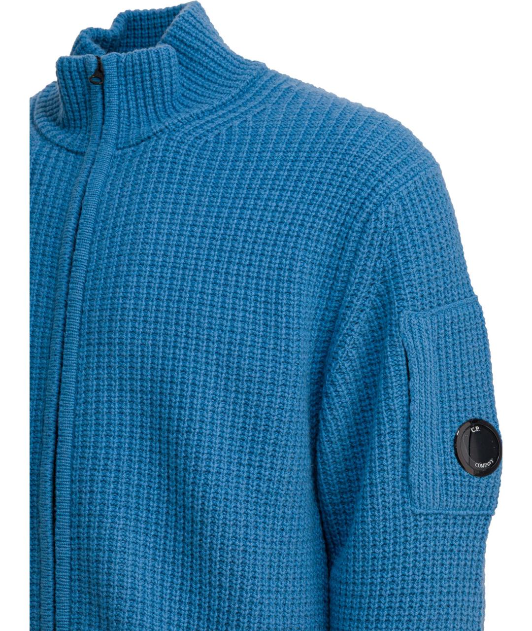 CP COMPANY Синий шерстяной кардиган, фото 4