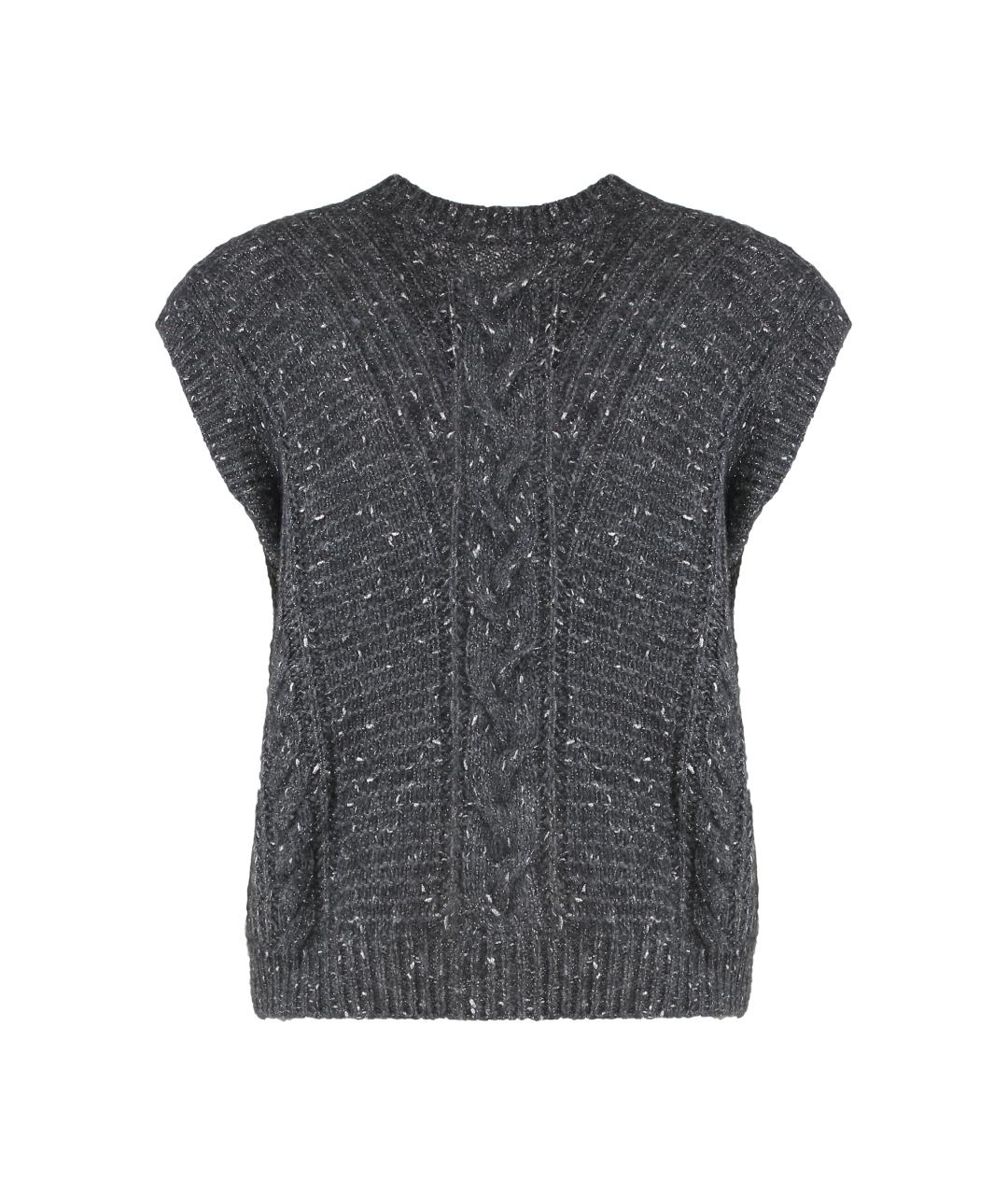 MAX MARA STUDIO Серая полиамидовая жилетка, фото 2