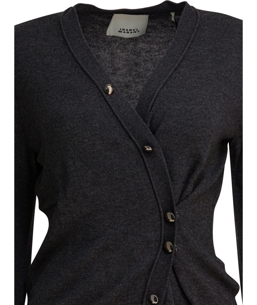 ISABEL MARANT Серый вискозный кардиган, фото 3