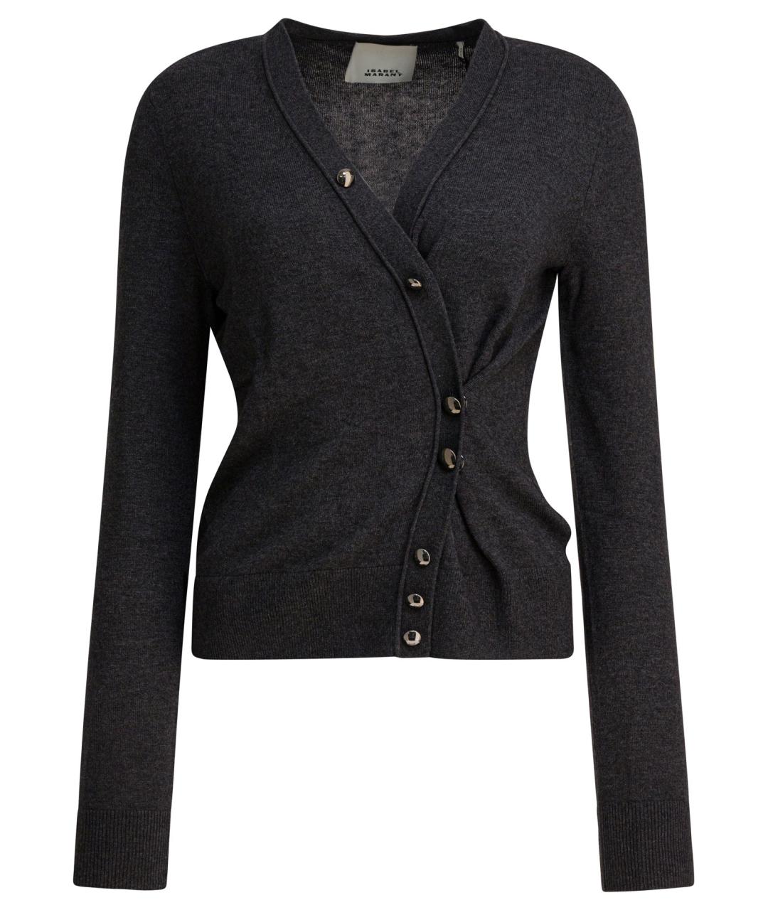 ISABEL MARANT Серый вискозный кардиган, фото 1