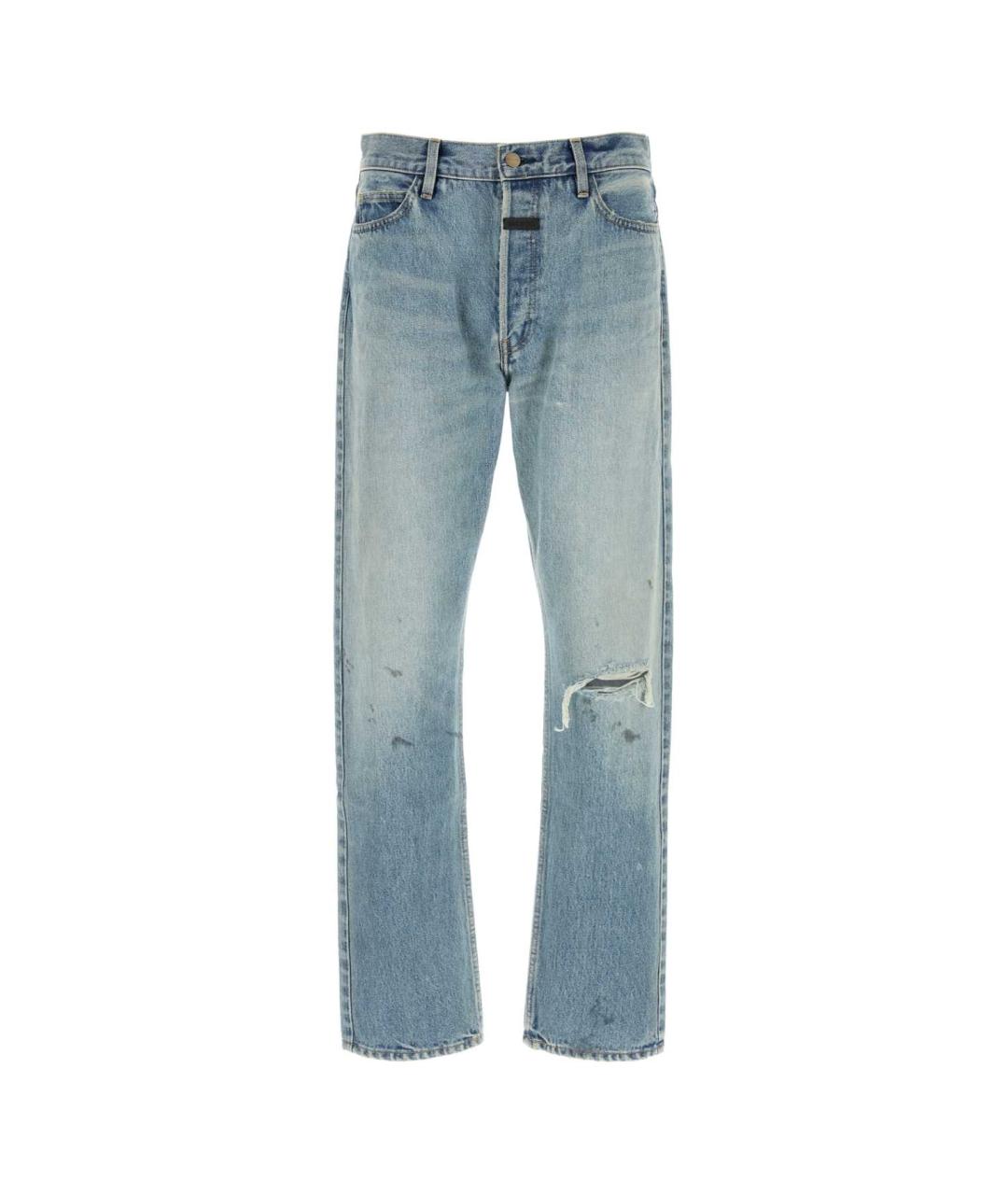 FEAR OF GOD Голубые хлопковые прямые джинсы, фото 1