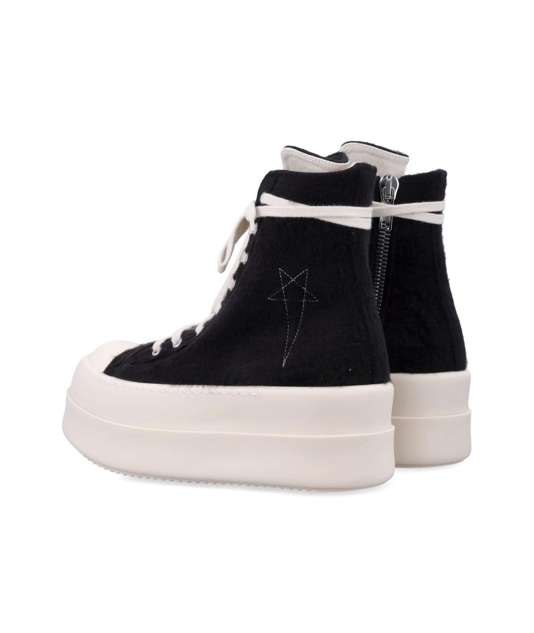 RICK OWENS Черные кожаные кеды, фото 4