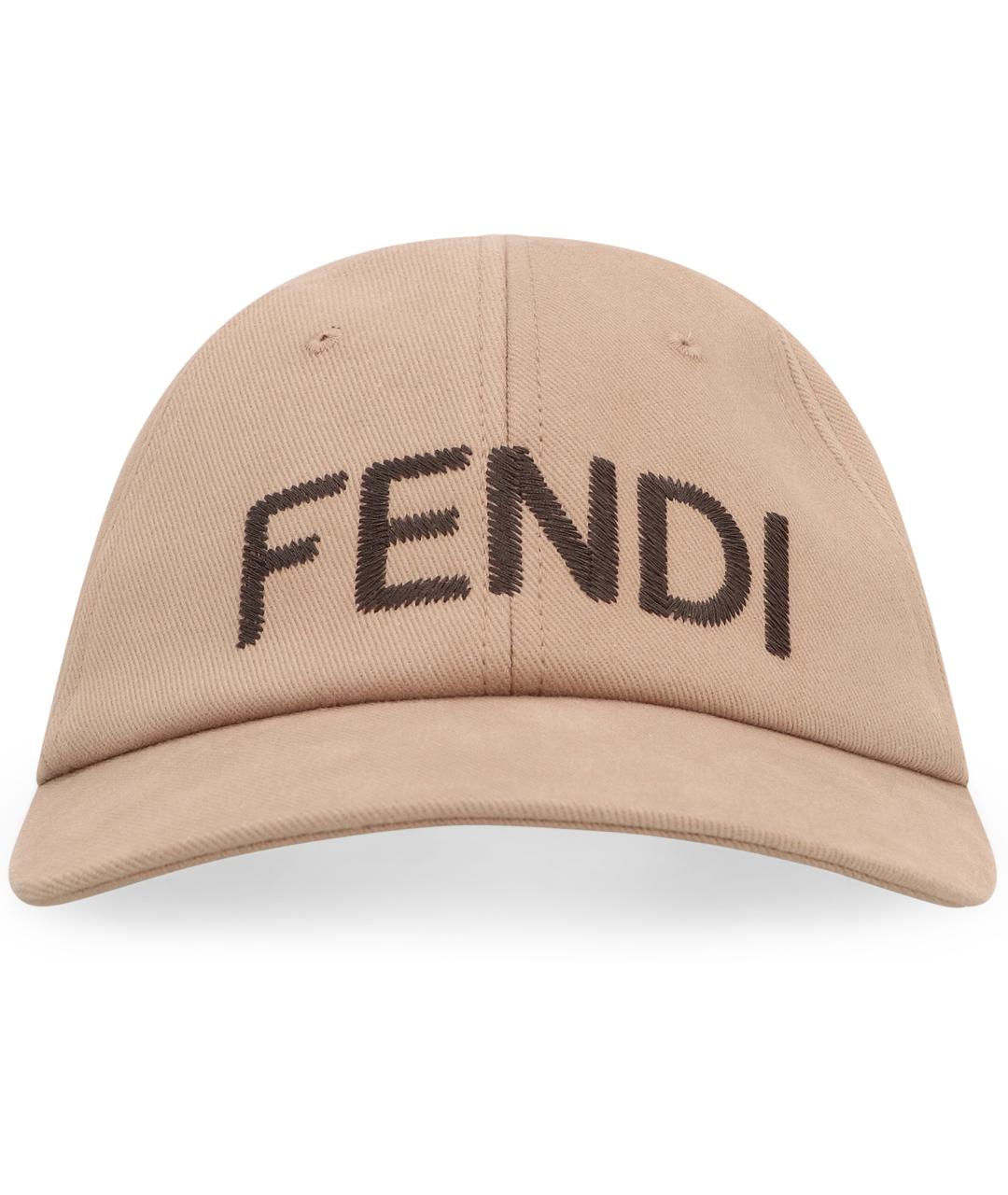 FENDI Коричневая хлопковая кепка/бейсболка, фото 2