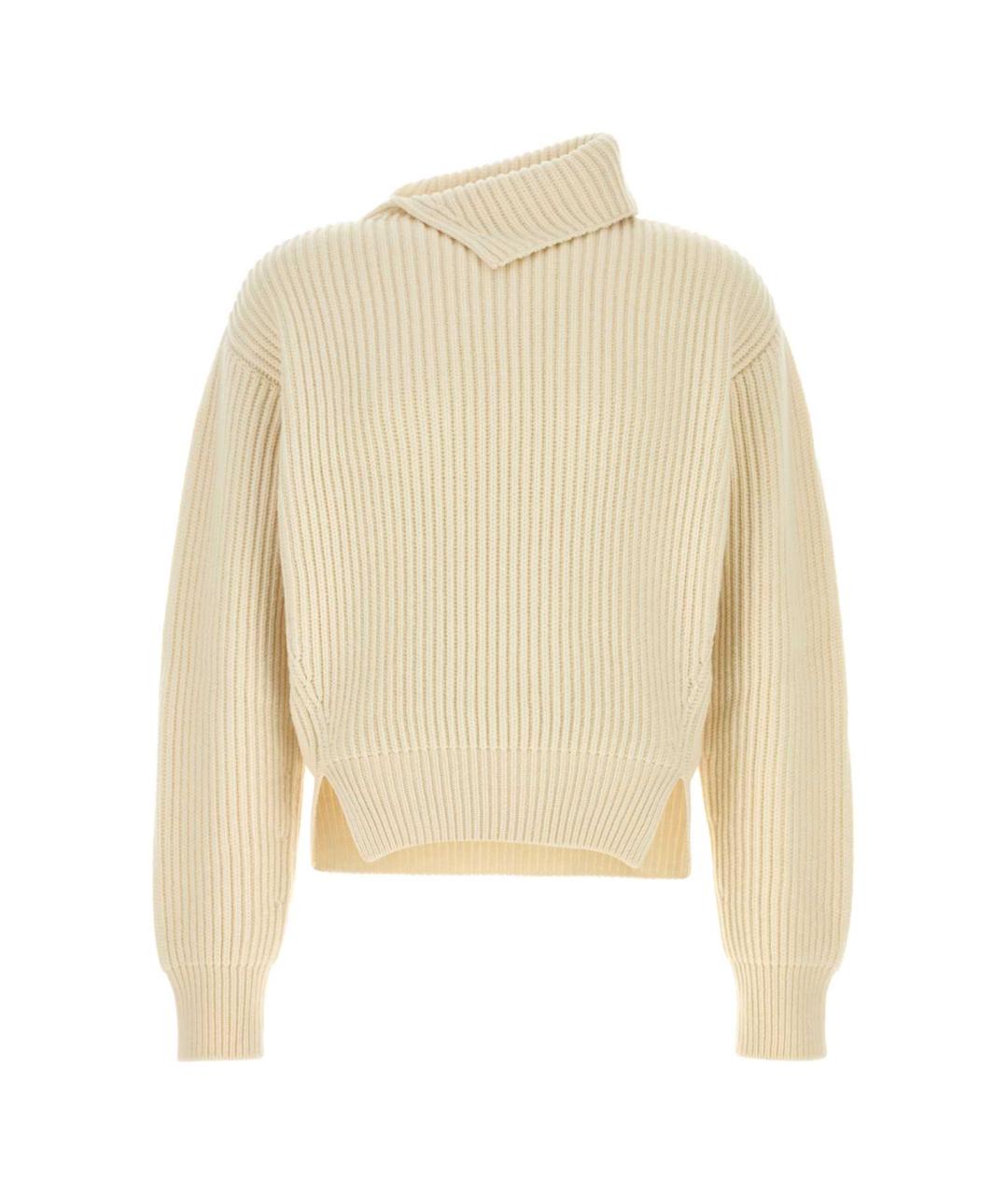 JIL SANDER Белый шерстяной джемпер / свитер, фото 1