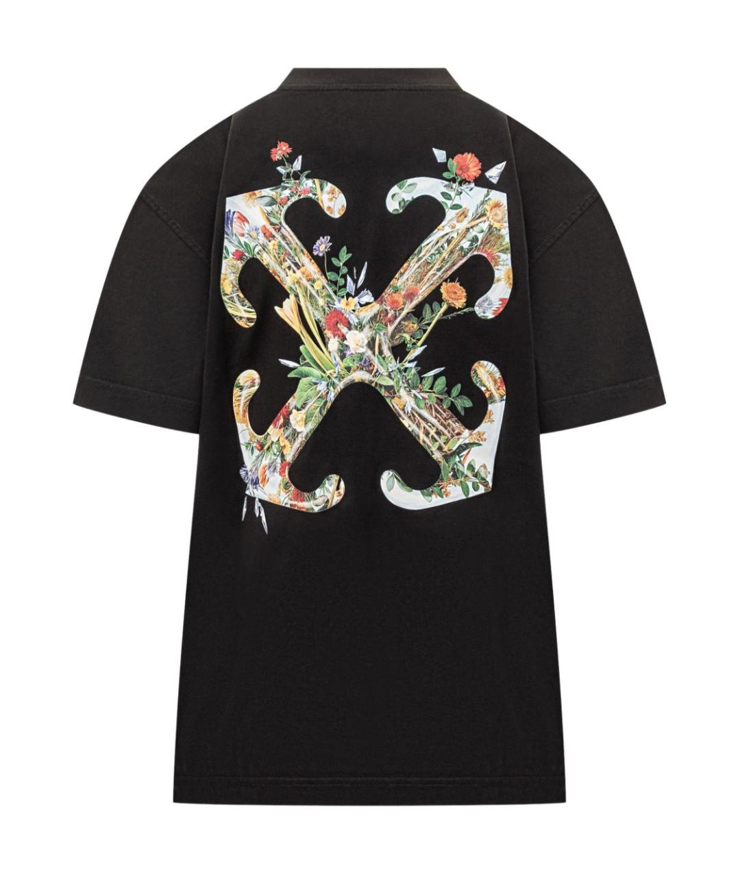 OFF-WHITE Черная хлопковая футболка, фото 2