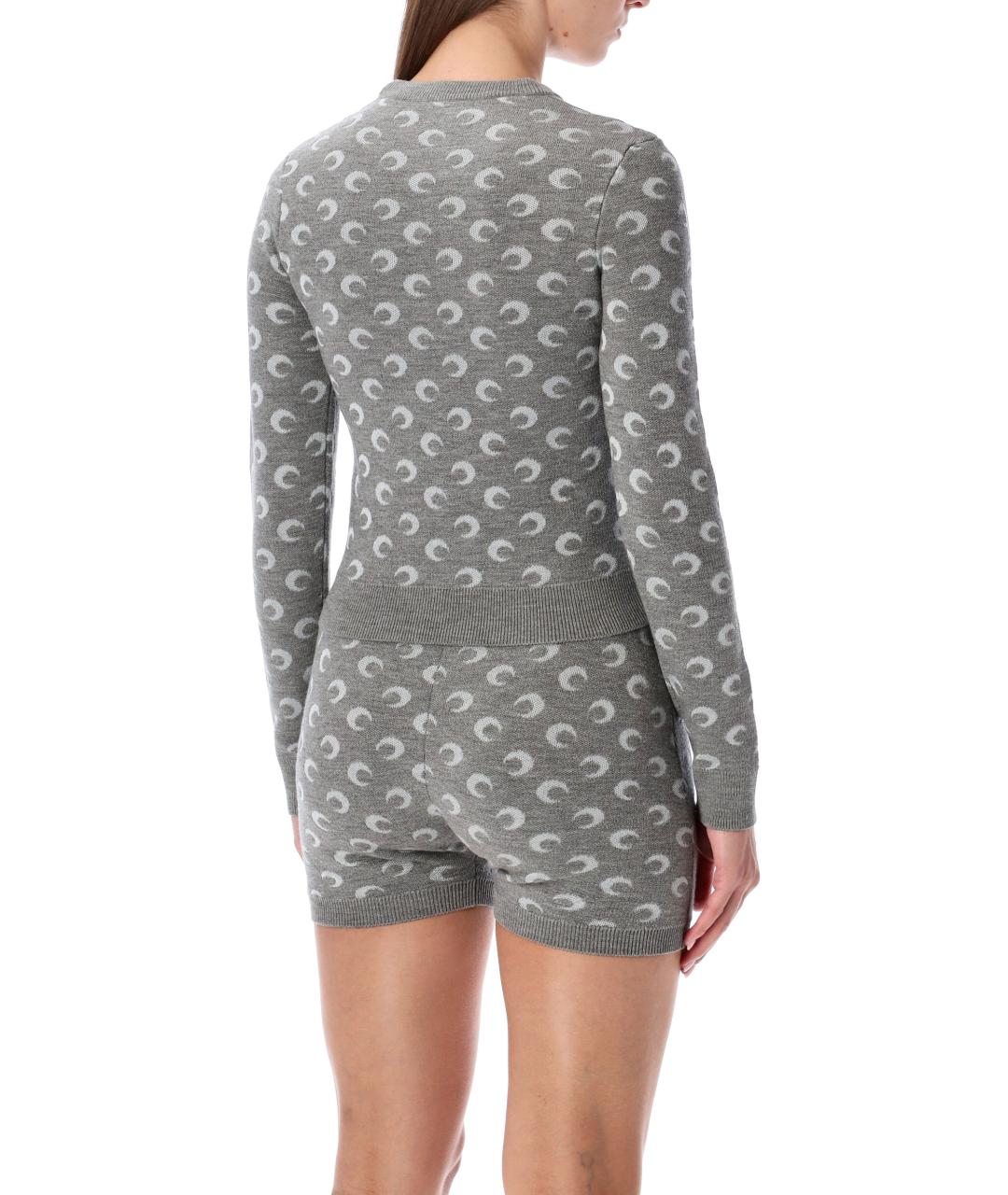 MARINE SERRE Серый шерстяной джемпер / свитер, фото 3