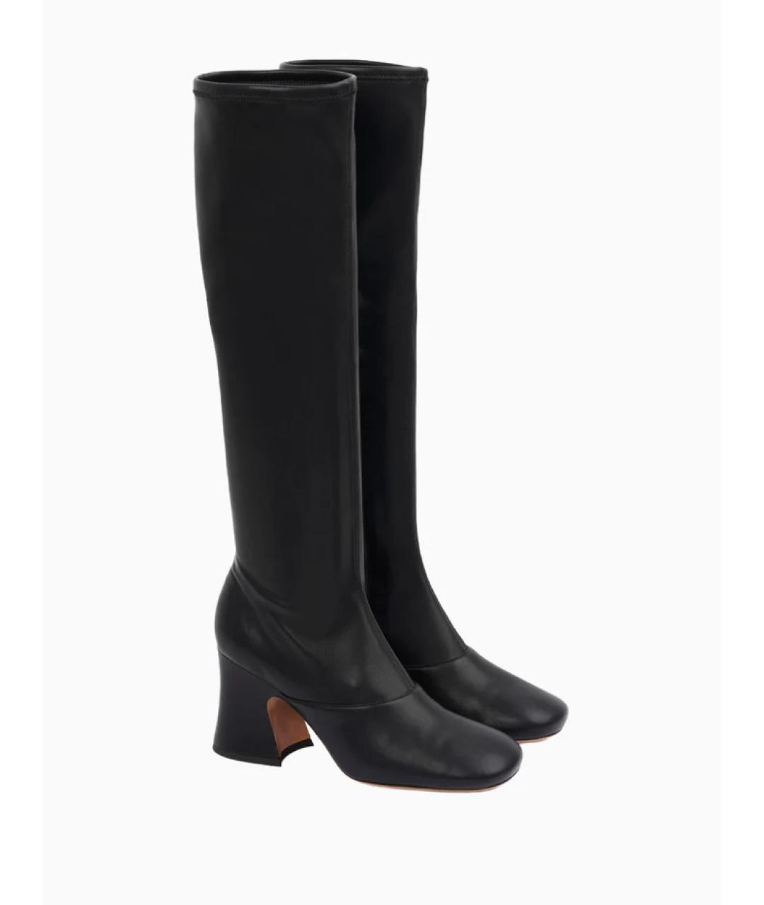 CHLOE Черные сапоги из искусственной кожи, фото 3