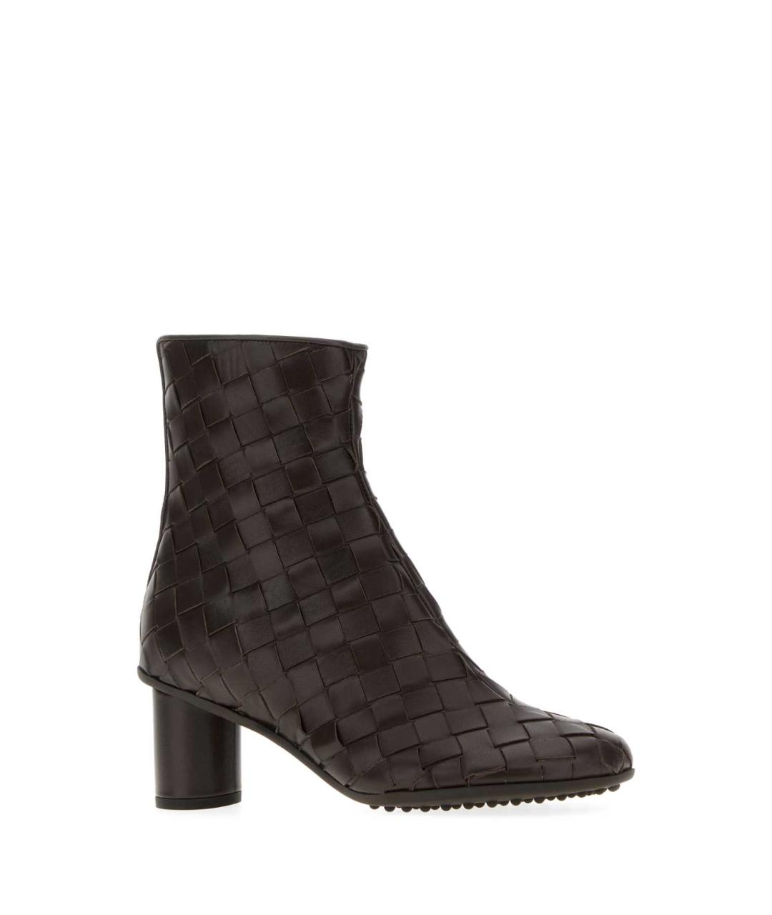 BOTTEGA VENETA Коричневые кожаные ботильоны, фото 2