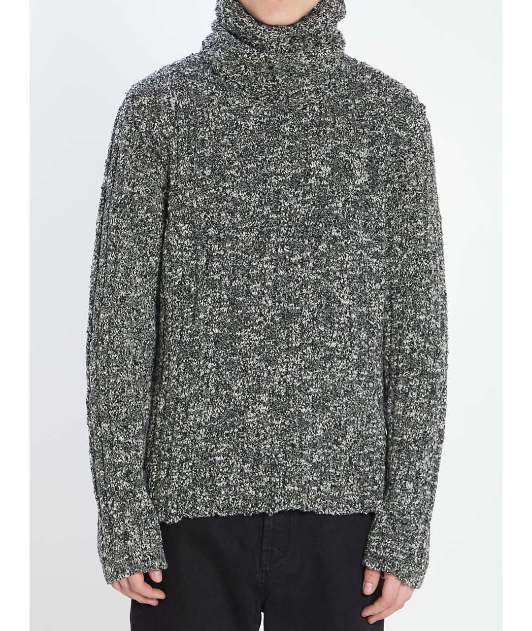 DOLCE&GABBANA Серый шерстяной джемпер / свитер, фото 2