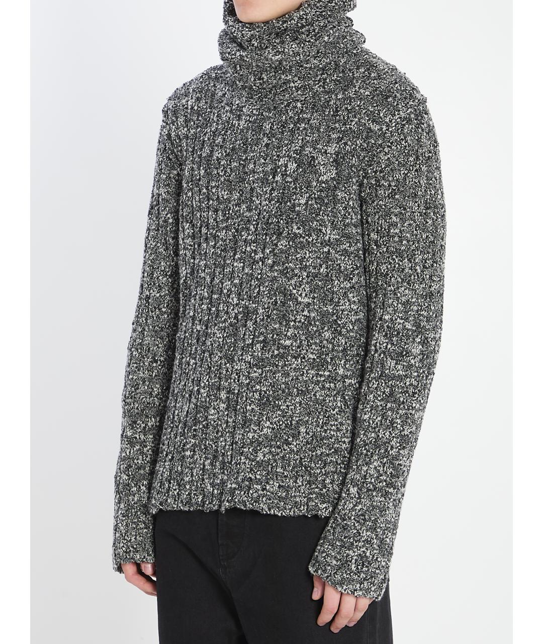 DOLCE&GABBANA Серый шерстяной джемпер / свитер, фото 3