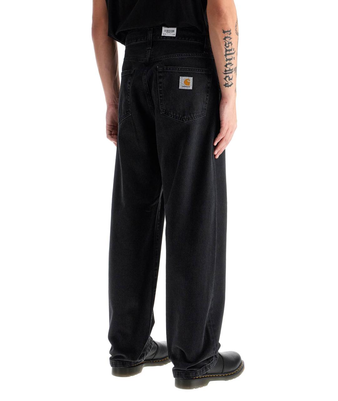 CARHARTT WIP Черные хлопковые прямые джинсы, фото 3