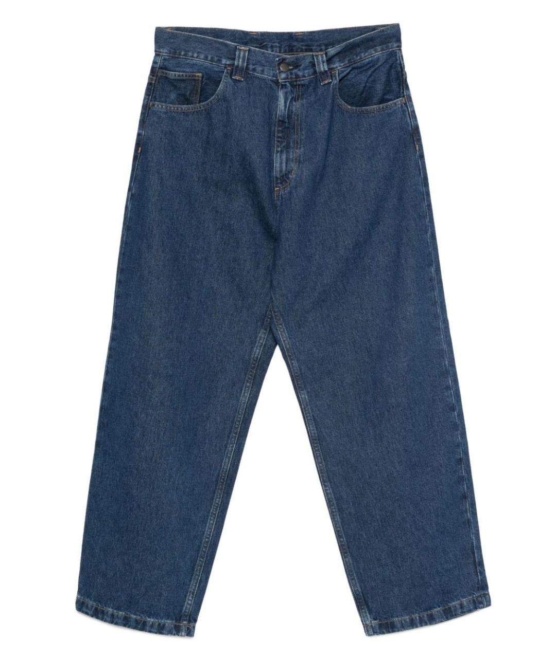 CARHARTT WIP Синие хлопковые прямые джинсы, фото 1