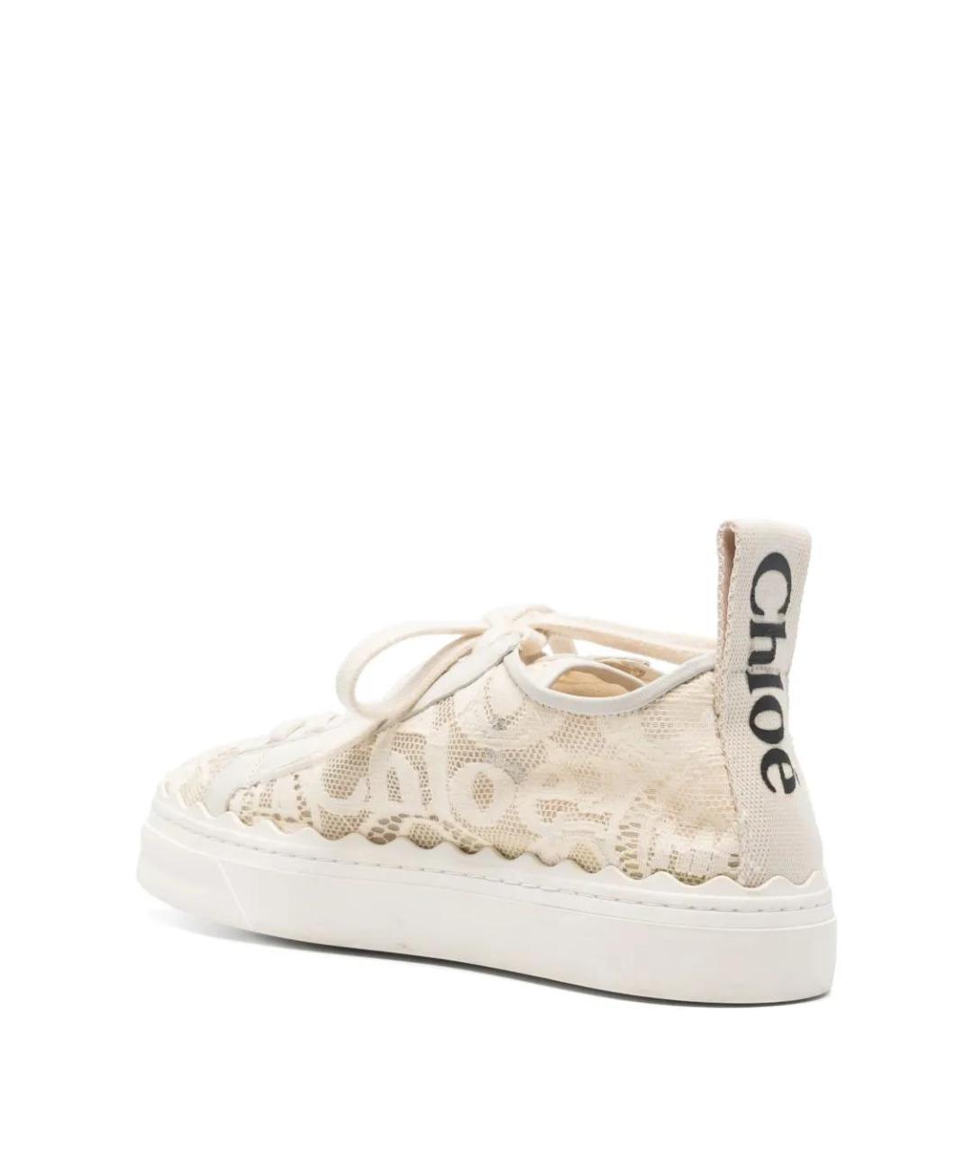 CHLOE Бежевые синтетические кроссовки, фото 3