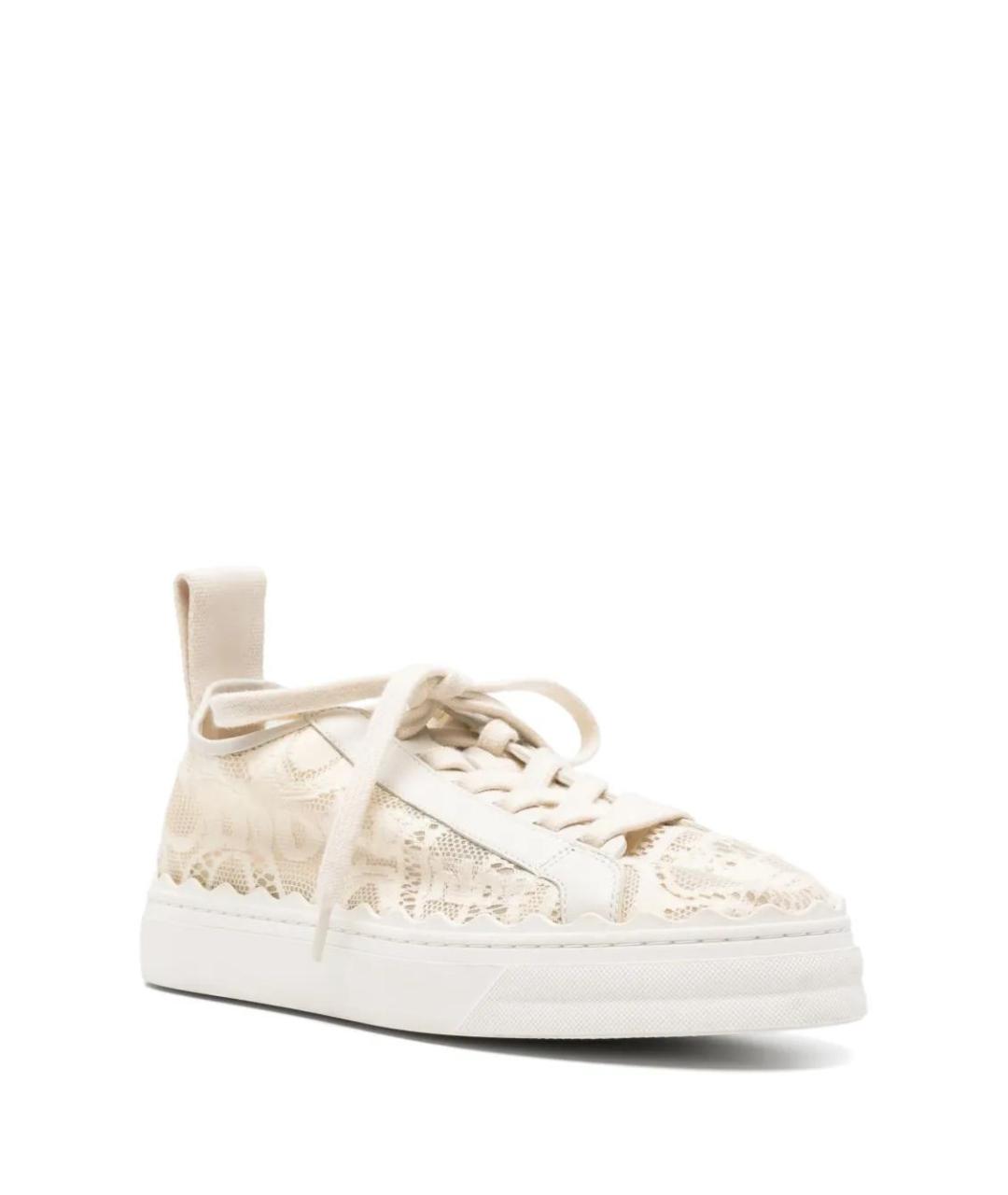 CHLOE Бежевые синтетические кроссовки, фото 2