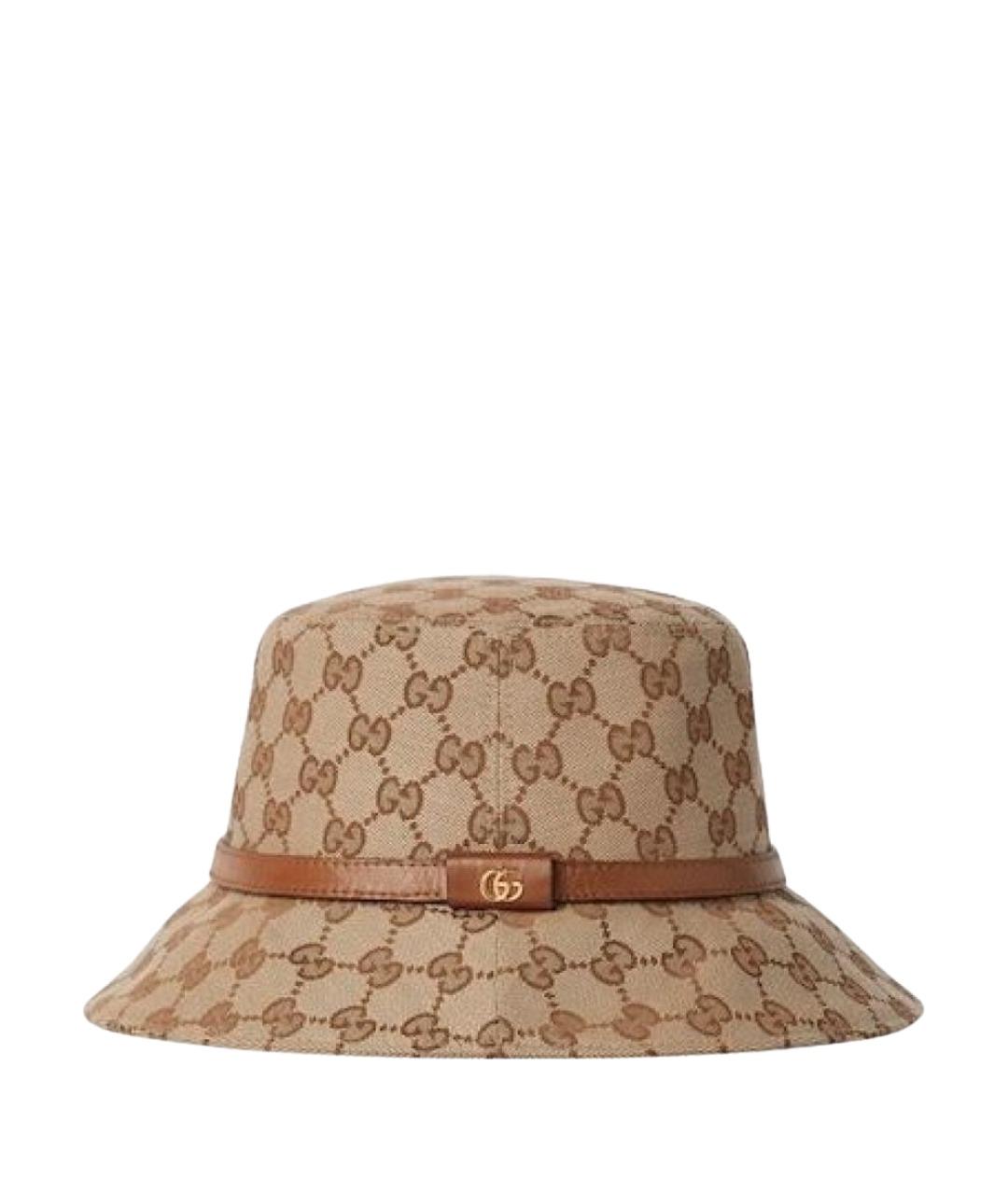 GUCCI Бежевая хлопковая панама, фото 1