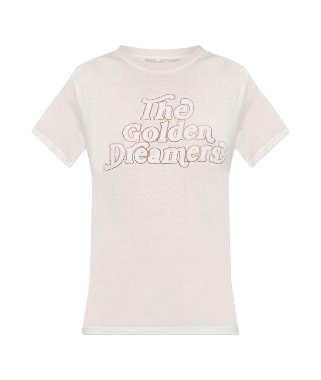 GOLDEN GOOSE DELUXE BRAND Белая хлопковая футболка, фото 1