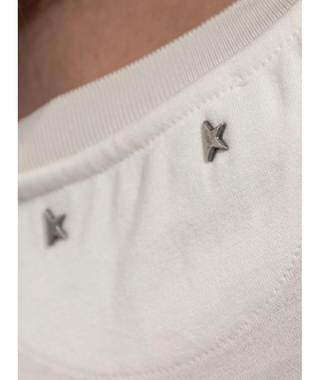 GOLDEN GOOSE DELUXE BRAND Белая хлопковая футболка, фото 5