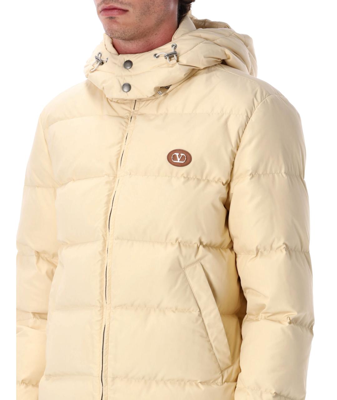 VALENTINO Бежевая полиамидовая куртка, фото 4