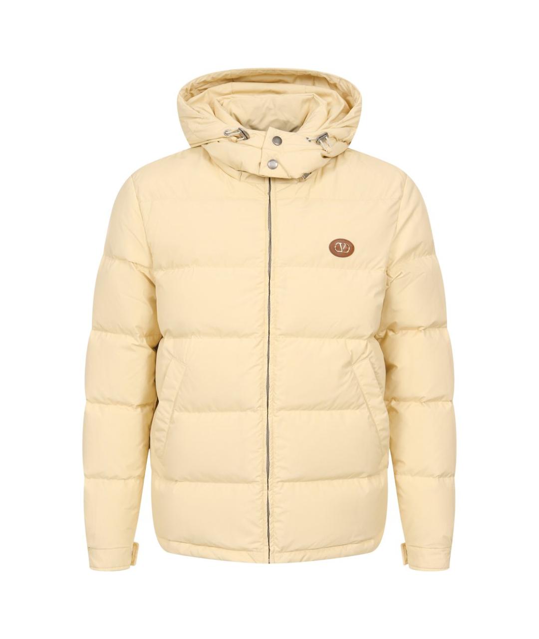 VALENTINO Бежевая полиамидовая куртка, фото 1