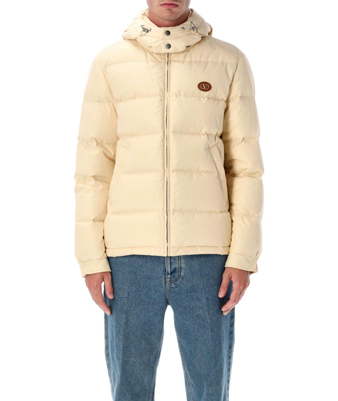 VALENTINO Бежевая полиамидовая куртка, фото 2