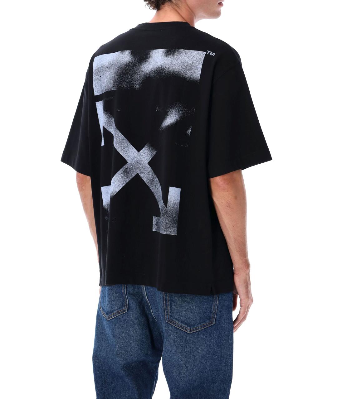 OFF-WHITE Черная хлопковая футболка, фото 3