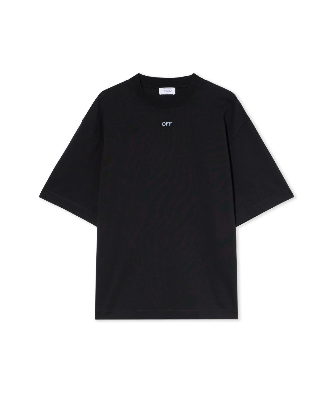 OFF-WHITE Черная хлопковая футболка, фото 1